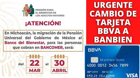 URGENTE Cambio de Tarjeta BBVA a Banco del Bienestar 2023 Pensión