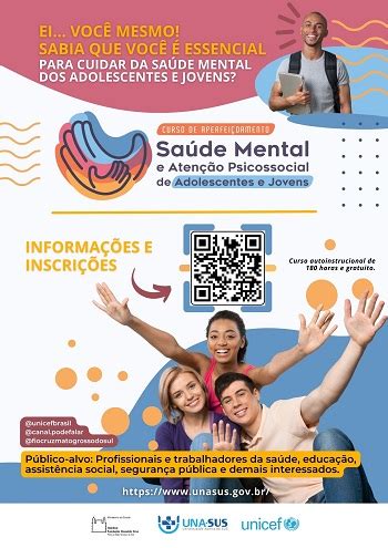 Unicef e Fiocruz lançam curso sobre saúde mental de adolescentes e jovens