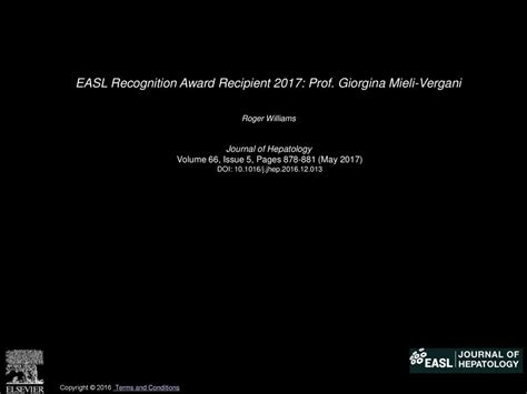 Easl Recognition Award Recipient Prof Giorgina Mieli Vergani