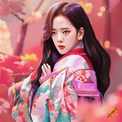 Blackpink Jisoo In A Stylish Kimono Outfit On Craiyon