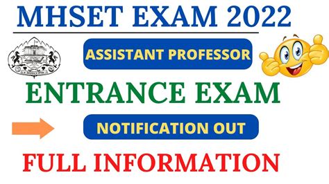 Mh Set Exam Maharashtra Set Exam Date Mh Set Goa Exam Assistant