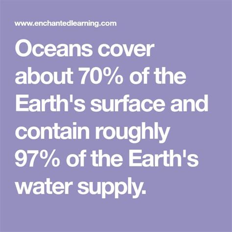 Oceans Cover About 70 Of The Earths Surface And Contain Roughly 97 Of The Earths Water