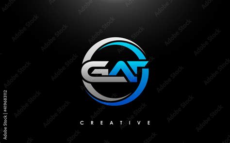 GAT Letter Initial Logo Design Template Vector Illustration Stock ...