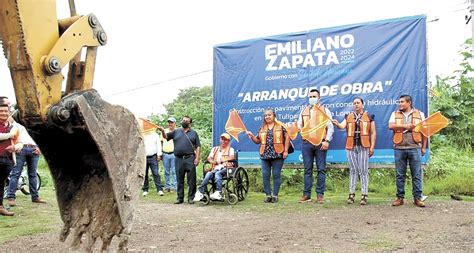 Da Banderazo Alcalde De Emiliano Zapata A Obras De Pavimentaci N