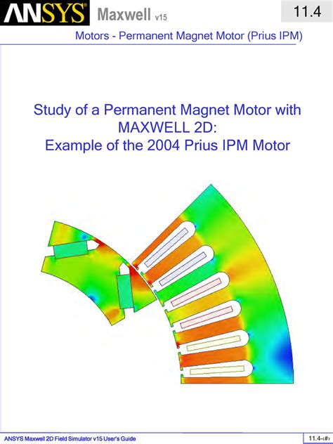 Ansys Maxwell 15 Motor 2d Prius Ipm Motors Permanent Magnet Motor Prius Ipm Maxwell V