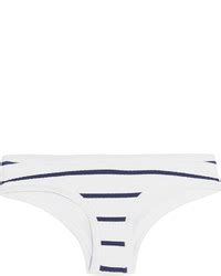 White Horizontal Striped Bikini Pants For Women Lookastic