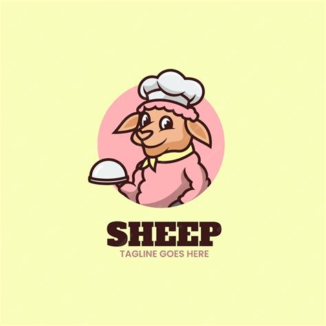 Premium Vector Vector Logo Illustration Sheep Mascot Cartoon Style