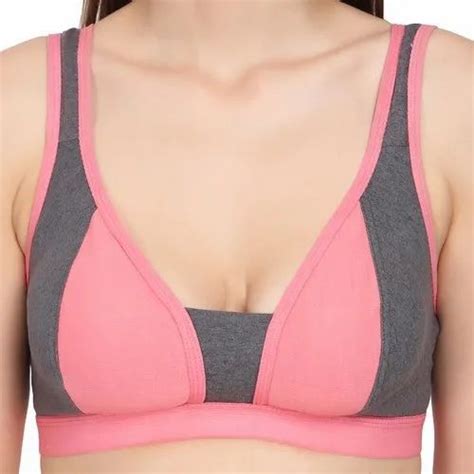 Mcart Plain Fancy Cotton Sports Bra Made In India For Daily Wear Size