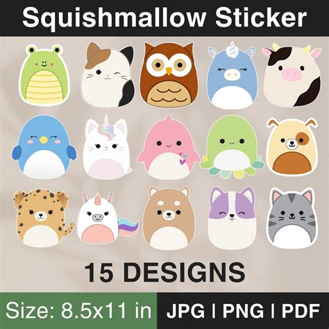 squishmallow sticker printable cute squishmallow stickers