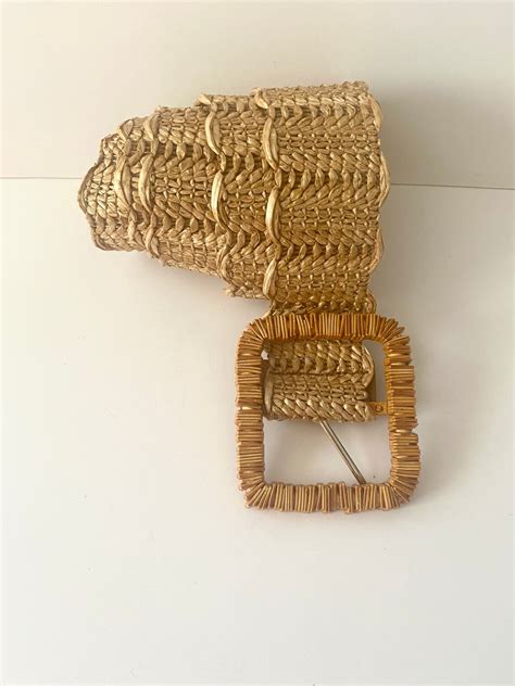 Raffia Belt Brown Belt Natural Raffia Belt Boho Belt Gypsy Etsy