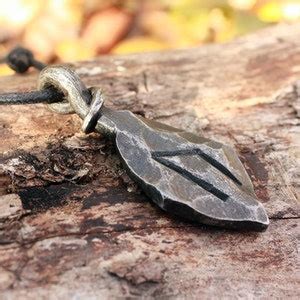 Forged Iron Uruz Ur Uram Rune Viking Amulet Runic Nordic Pendant