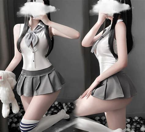 Women Sexy School Girl Costume Sexy Cosplay Japanese Etsy Finland