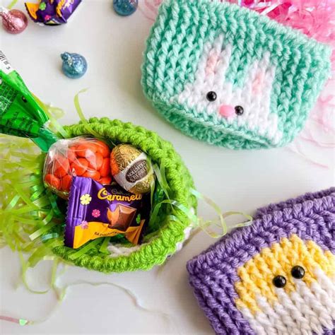 Crochet Mini Easter Basket Free Crochet Patterns Nana S Crafty Home