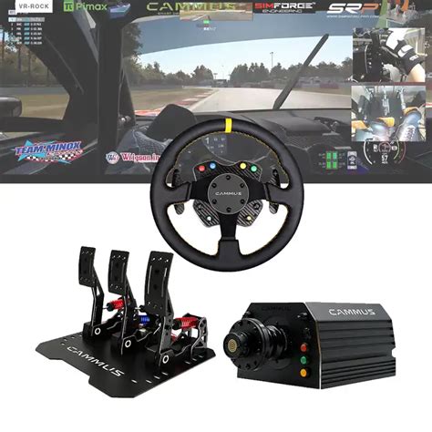 CAMMUS Car Driving Racing Simulator Steering Gaming Wheel And Pedals