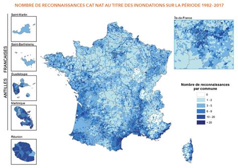 Nombre de reconnaissances en état de catastrophe naturelle au titre