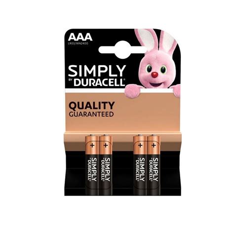 Duracell Simply AAA LR03 Batteries