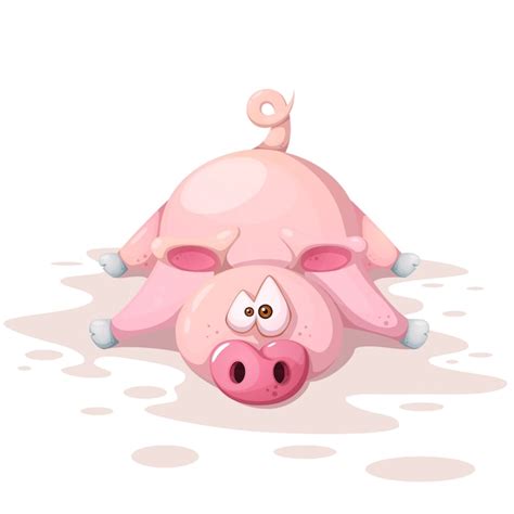 Premium Vector | Crazy pig characters