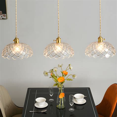 Dining Room Ceiling Pendant Light Modern Style Glass Pendant Lighting ...