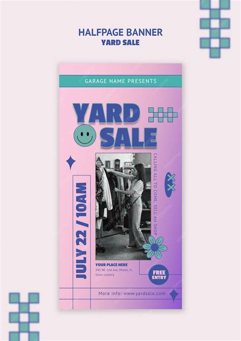 Premium PSD | Yard sale banner template