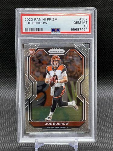 Panini Prizm Joe Burrow Cincinnati Bengals Rc Rookie Psa