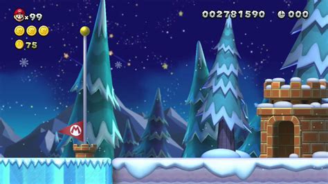 New Super Mario Bros U Walkthrough Frosted Glacier 1 3 Youtube