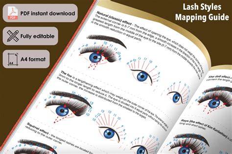 Lash Mapping Sheets Eyelash Extension Mappings Guide Lash Styles Training Ebay