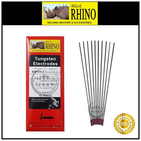 Jual Jarum Tungsten 1 6mm RHINO Jarum Las Argon Stainless 1 6 Mm Jarum