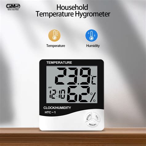 LCD Digital Medidor de Temperatura e Umidade Higrômetro Interior e