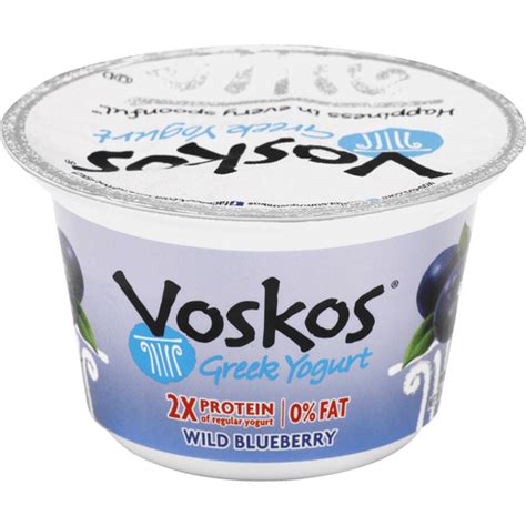 Voskos Yogurt Greek Non Fat Wild Blueberry Dairy Priceless Foods