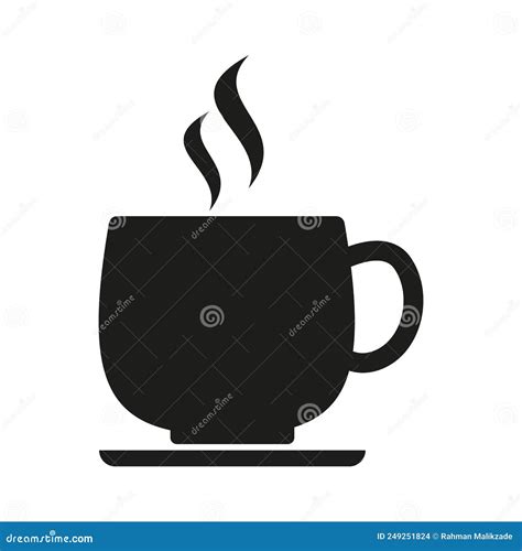 Coffee Drink Cup Icon Hot Cup Sign Fresh Beverage Symbol Stock Vector