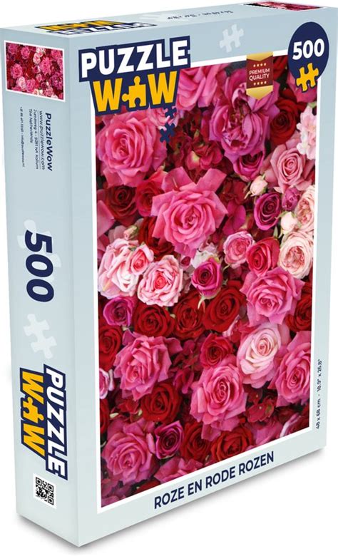 Puzzel Roze En Rode Rozen Legpuzzel Puzzel Stukjes Bol