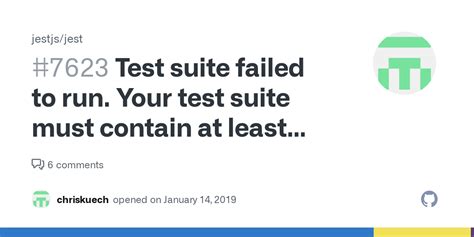 Test Suite Failed To Run Your Test Suite Must Contain At Least One