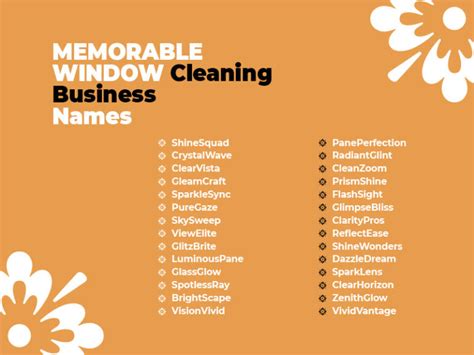 Window Cleaning Business Names Catchy Names