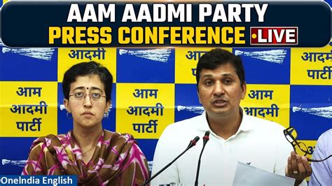 Atishi Marlena And Saurabh Bhardwaj Press Conference Live Aam Aadmi