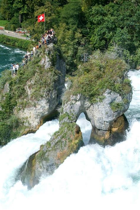 The Rhine Waterfalls At Neuhausen On Switzerland Editorial Photography