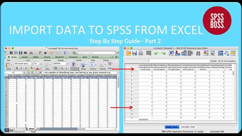 Spss Excel Import Data To Spss From Excel Part Youtube