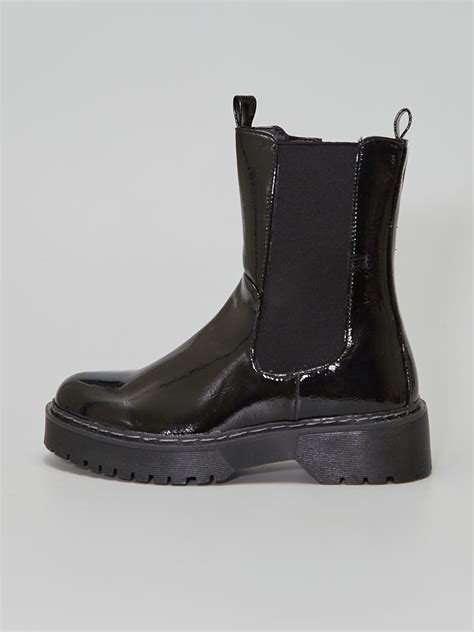 Boots Vernies Type Chelsea Noir Kiabi