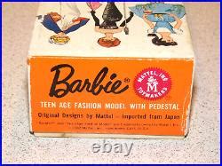 Barbie VINTAGE Brunette BUBBLECUT BARBIE Doll WithBox Vintage Japan Doll