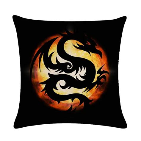 The Latest Dragon Pattern Homerdecor Cushion Cover Throw Pillowcase