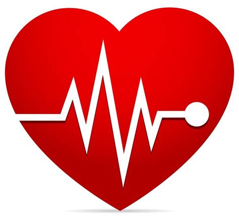 Normal Electrocardiogram Ekg Ecg With Heart In The Middle Clip Art