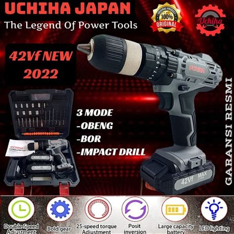 Jual Promo Mesin Bor Baterai Cordless Vf Impact Drill Mm Beton Besi