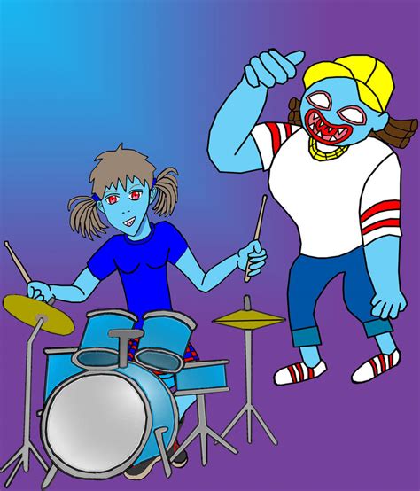 Ghost Drummer Eileen And Ghost Rapper Del By Rebelscumwoman77 On Deviantart