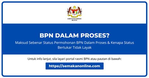 Semakan Status Bpn 2020 Lulus Atau Tidak Cheap Sale