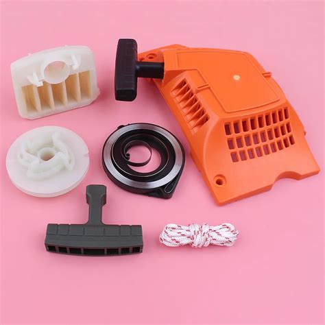 Recoil Pull Starter Pulley Spring Handle Grip Air Filter Rope Kit For