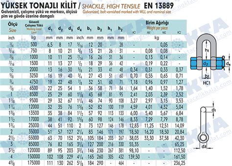 G2150 U SOMUNLU KİLİT TONAJLI NOKTA ÇELİK HALAT