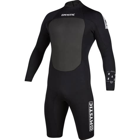 2020 Mystic Mens Brand 32mm Long Sleeve Back Zip Shorty Wetsuit 200069 Black Wetsuit Outlet