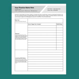 Exposure Therapy Worksheets Bundle Editable Fillable Printable Pdfо