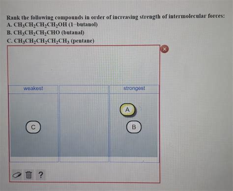 Solved Rank The Following Compounds In Order Of Increasing