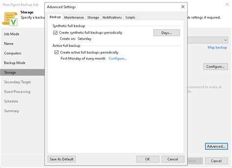 Backup Settings Veeam Agent Management Guide