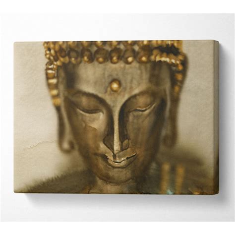 BohoLiving Buddha Face Temple Kunstdrucke Auf Leinwand Wayfair De